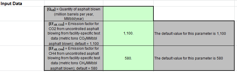Y-14 and Y-15 Calculation Spreadsheet Data Entry into the Green Cells